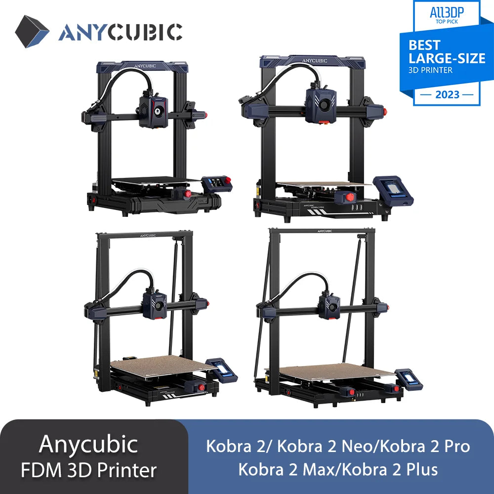ANYCUBIC Speed FDM Series 3D Printer Kobra 2 Max Kobra 4 3D Printer Large Size Auto-levelling DIY FDM 3D Printers Kobra 4 Combo